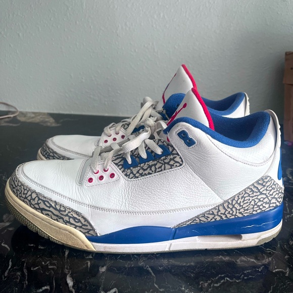 Nike Air Jordan 3 True Blue 2016 Size 15 Hardly Worn in Great Condition - Picture 5 of 6